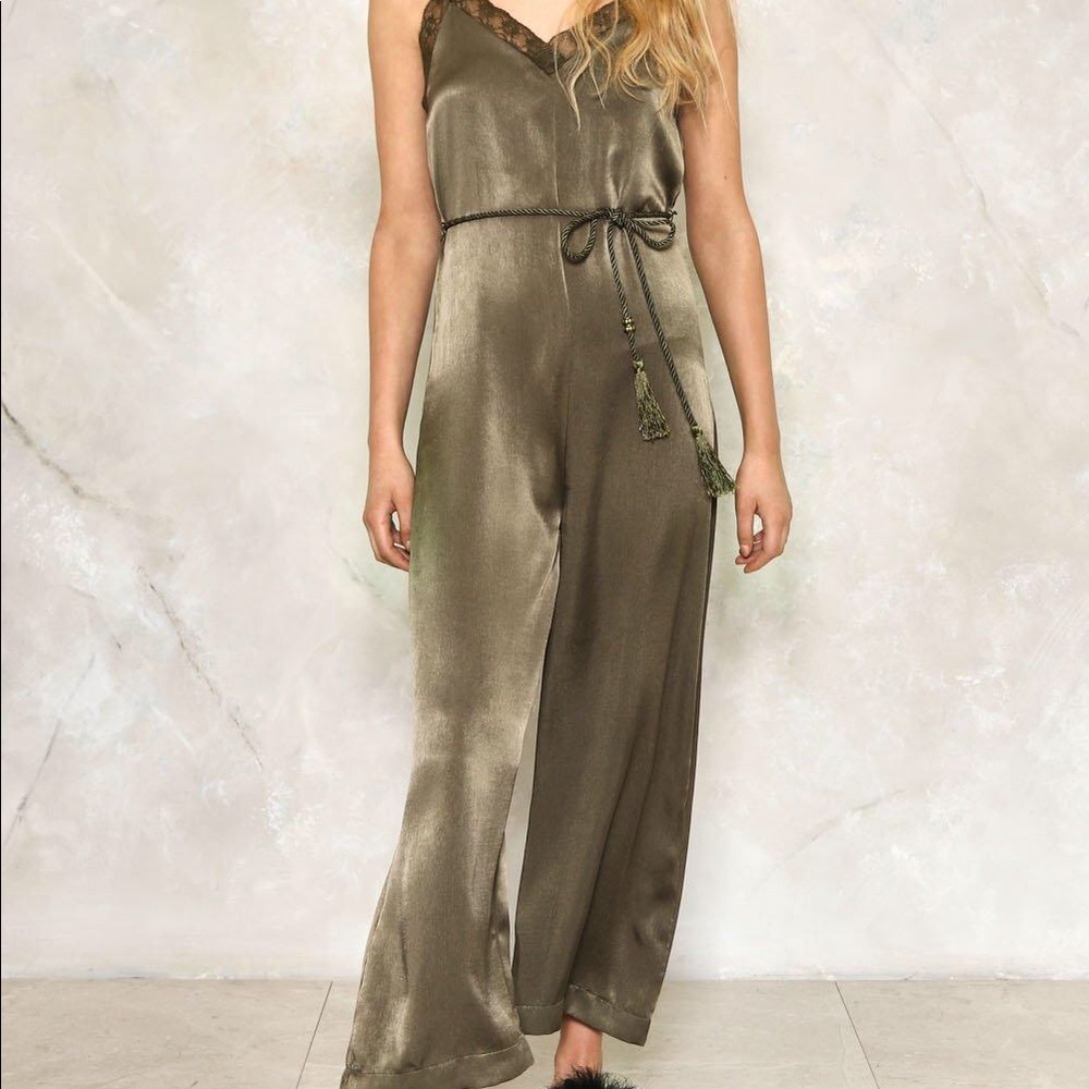 Elli White Silk Jumpsuit (Never Been Worn)